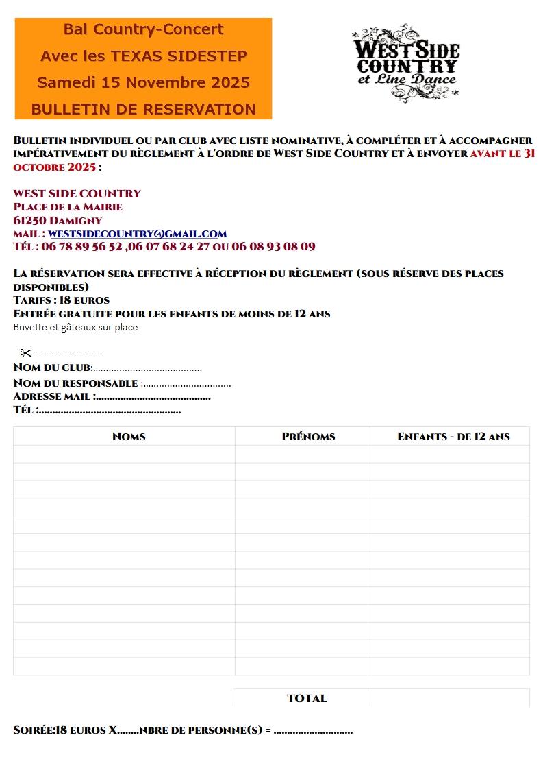 Damigny fiche inscription bal wsc 15 11 25