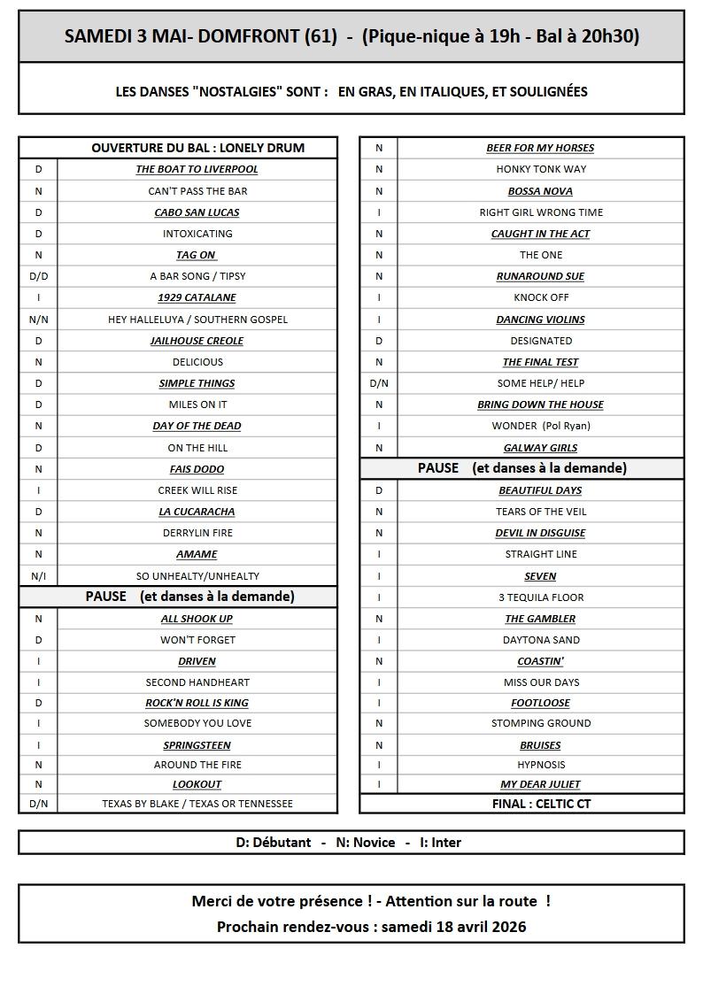 Fichier playlist bal 1